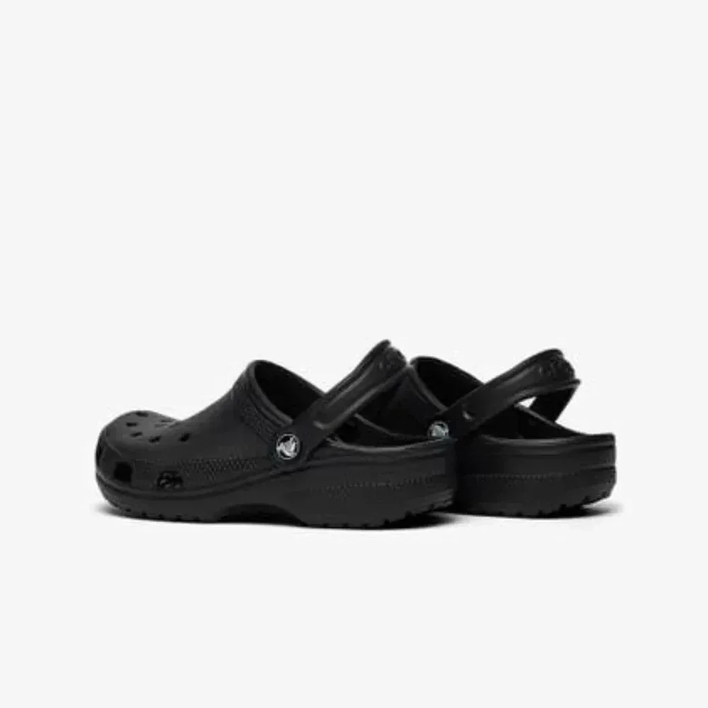 Crocs Kids Black Classic Pull On Back Straps Clog Size C9